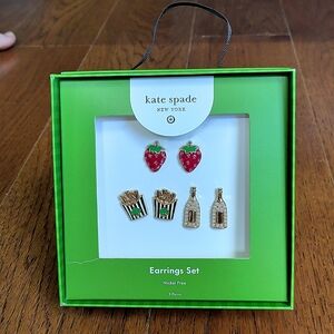 Kate Spade x Target NIB Earrings 3 Pair Set. Nickel Free!